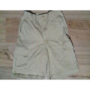 Eddie Bauer Men’s Khaki Beige Cargo Shorts -Size 32 -Inseam 8.5 -100% Cotton